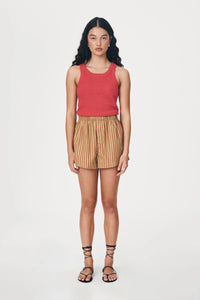 ROWIE - HUBERT KNIT TANK / Apple Red