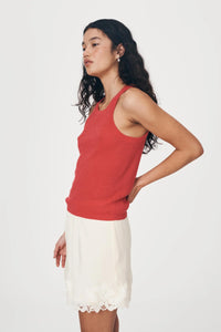 ROWIE - HUBERT KNIT TANK / Apple Red