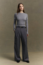 Load image into Gallery viewer, ASSEMBLY - ISARA WOOL CARGO PANT in charcoal melange
