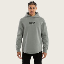 Load image into Gallery viewer, KISS CHACEY - REVERENCE DUAL CURVED HOODIE / pigment neutral grey
