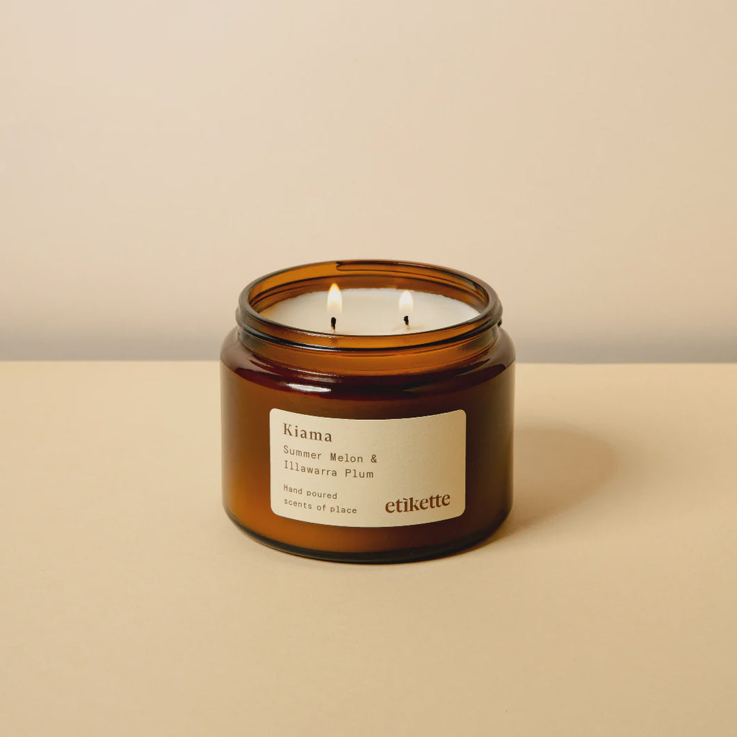 ETIKETTE SOY CANDLE KIAMA / double wick