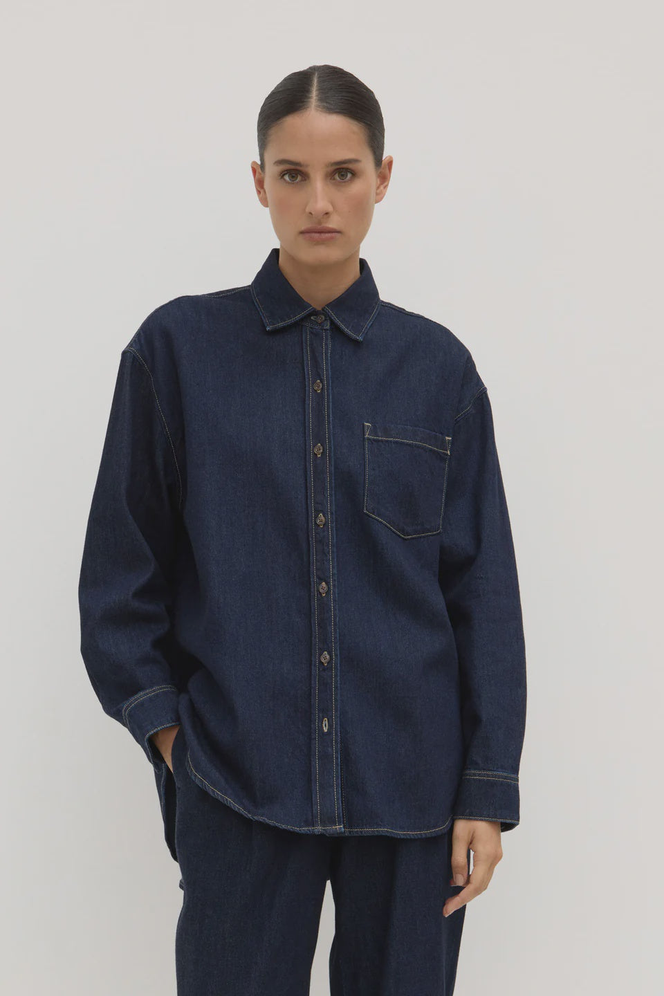 ASSEMBLY - KIERA RECYCLED DENIM L/S SHIRT