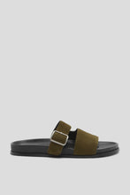 Load image into Gallery viewer, ASSEMBLY - KYAH SUEDE SLIDE / Olive
