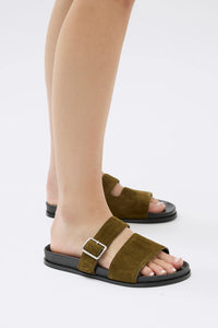 ASSEMBLY - KYAH SUEDE SLIDE / Olive