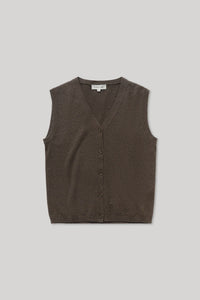 ASSEMBLY - LARA CASHMERE KNIT TANK - GANACHE MARLE