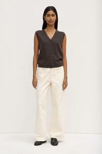 ASSEMBLY - LARA CASHMERE KNIT TANK - GANACHE MARLE