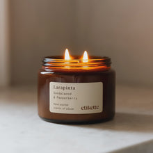 Load image into Gallery viewer, ETIKETTE SOY CANDLE - LARAPINTA / double wick
