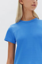 Load image into Gallery viewer, ASSEMBLY - LYLA CAP SLEEVE TEE in Marina
