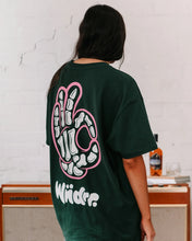 Load image into Gallery viewer, WNDRR - BONES BOX FIT TEE in Forrest Green
