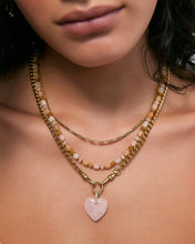 Load image into Gallery viewer, ARMS OF EVE - VIOLET HEART NECKLACE / rose quartz
