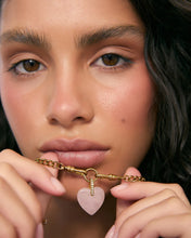 Load image into Gallery viewer, ARMS OF EVE - VIOLET HEART NECKLACE / rose quartz

