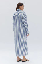 Load image into Gallery viewer, ASSEMBLY LABEL MARIE POPIN SHIRT DRESS - ROYAL STRIPE
