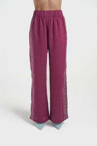 SUMMI SUMMI - SIG LINEN PANT PLUM