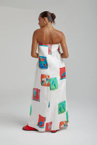 SUMMI SUMMI - STRAPLESS MAXI DRESS in MONTAGE WHITE