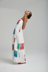 SUMMI SUMMI - STRAPLESS MAXI DRESS in MONTAGE WHITE