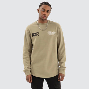 NENA & PASADENA - MATE DUAL CURVED SWEATER / KHAKI