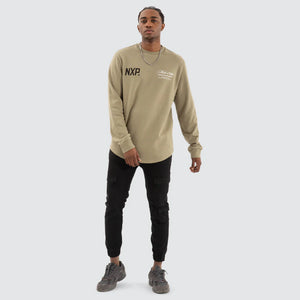 NENA & PASADENA - MATE DUAL CURVED SWEATER / KHAKI