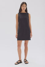 Load image into Gallery viewer, ASSEMBLY - NADINE LINEN MINI DRESS - BLACK
