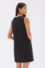 Load image into Gallery viewer, ASSEMBLY - NADINE LINEN MINI DRESS - BLACK
