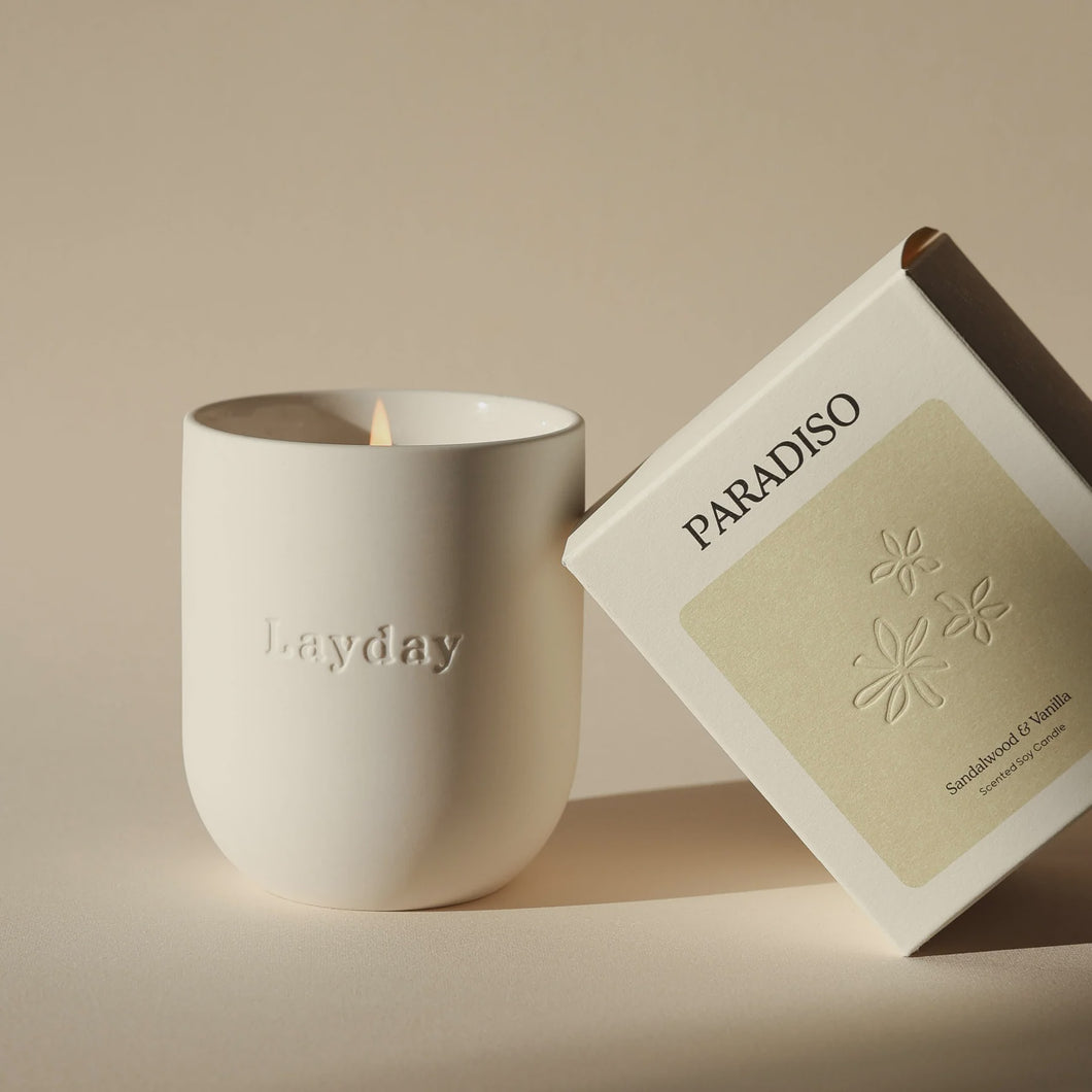 LAYDAY CANDLE - PARADISO / Sandalwood & Vanilla
