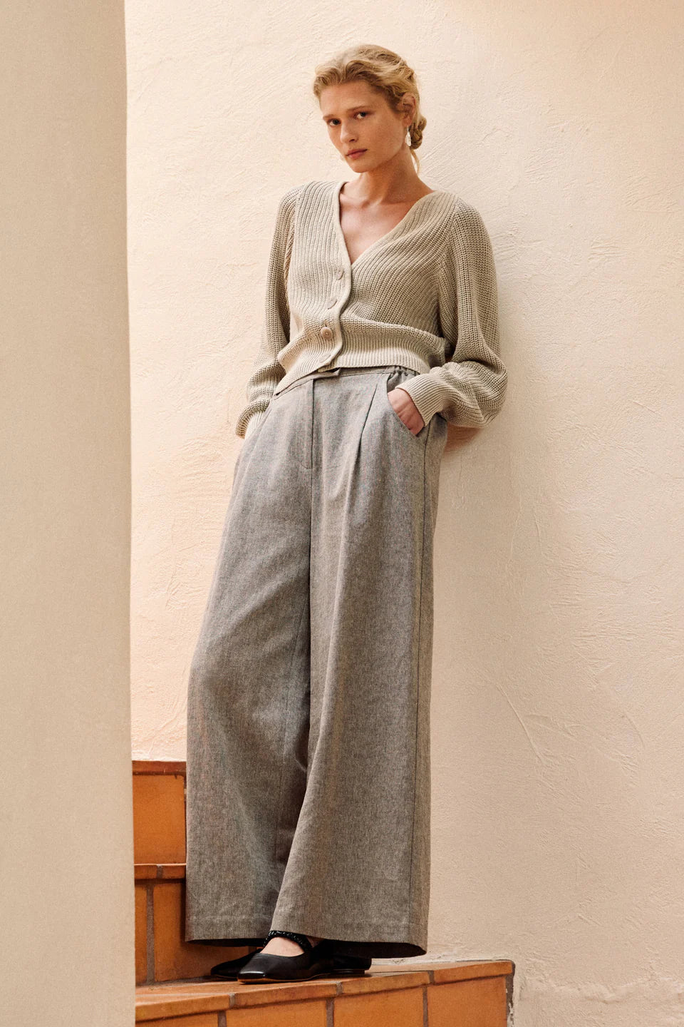 ELK - SAARI CARDIGAN / ecru