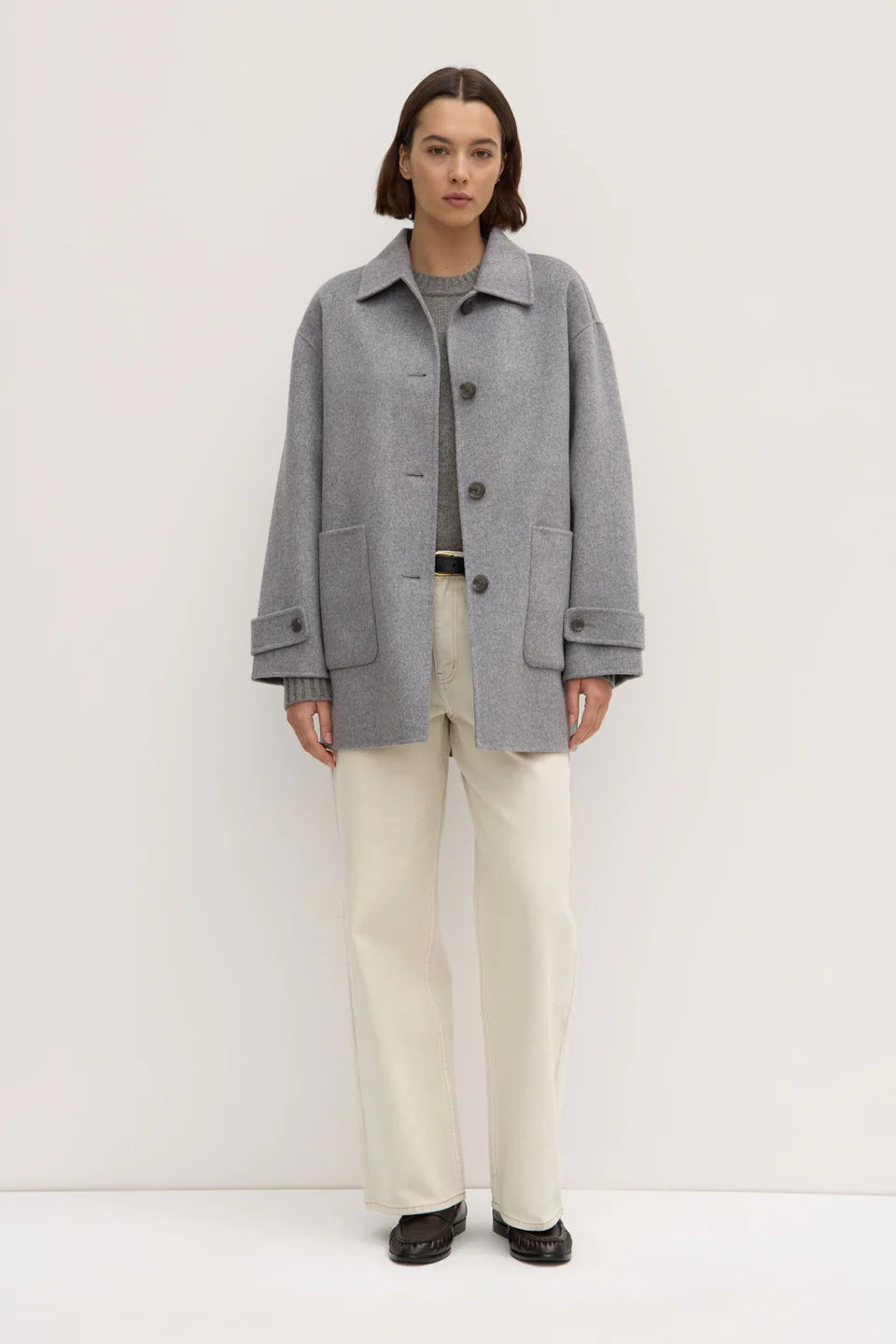 ASSEMBLY - PIERRA WOOL COAT / GREY MARLE
