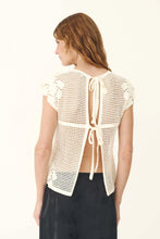 Load image into Gallery viewer, ROWIE - POLLYANNA FLORAL CROCHET TOP - BONE
