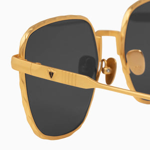 VALLEY - DOTAN BRUSHED GOLD TITANIUM / BLACK LENS