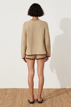 Load image into Gallery viewer, ZULU &amp; ZEPHYR - SAND CONTRAST RIB KNIT JUMPER
