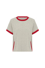 Load image into Gallery viewer, ROWIE - RANIA CONTRAST KNIT TEE / flame red
