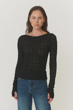 Load image into Gallery viewer, ROWIE THE LABEL - SAMANTHA CLOVER LACE TOP / noir
