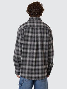 THRILLS - BARRIO L/S FLANNEL SHIRT - black