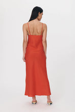 Load image into Gallery viewer, ROWIE - TRINA LINEN SLIP DRESS - APEROL RED
