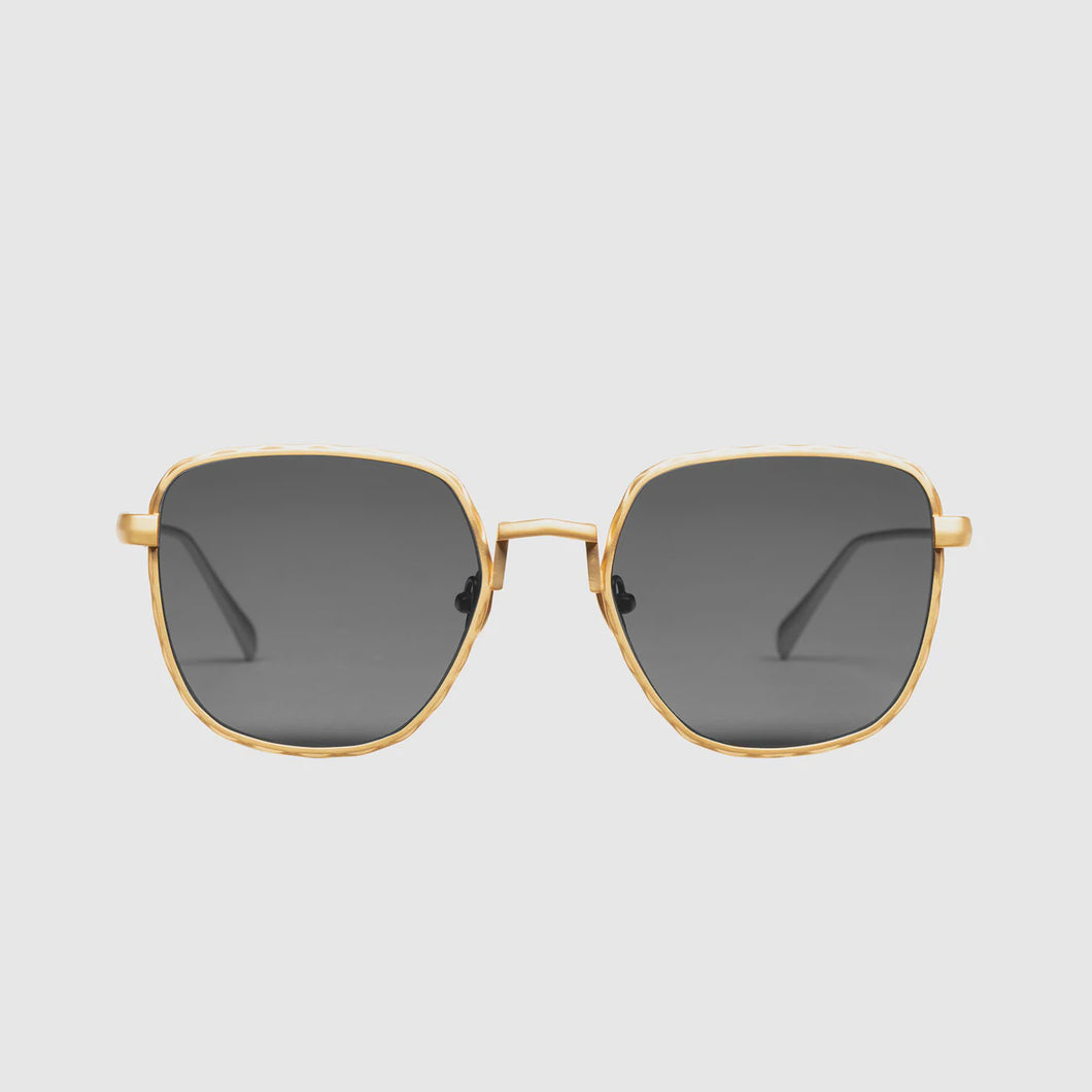 VALLEY - DOTAN BRUSHED GOLD TITANIUM / BLACK LENS