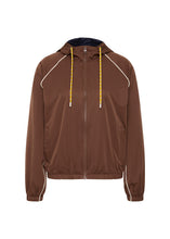 Load image into Gallery viewer, THE UPSIDE - LILA ZIP THROUGH JACKET / chocolate
