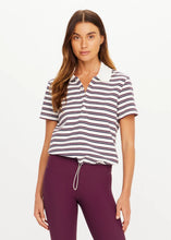 Load image into Gallery viewer, THE UPSIDE - SOPHIE CROPPED POLO SHIRT / stripe
