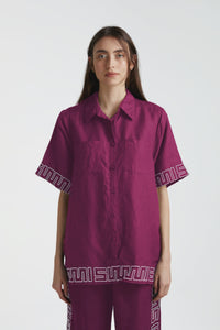 SUMMI SUMMI - SIG LINEN SHIRT PLUM