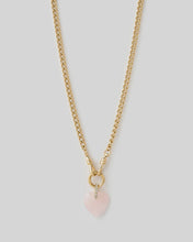 Load image into Gallery viewer, ARMS OF EVE - VIOLET HEART NECKLACE / rose quartz
