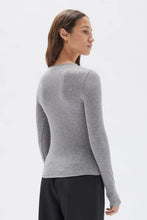 Load image into Gallery viewer, ASSEMBLY - VIOLET L/S TEE in grey marle
