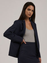 Load image into Gallery viewer, THRILLS - GABRIELLE PINSTRIPE BLAZER - STATION NAVY
