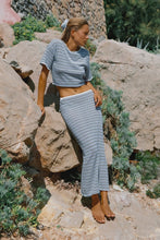 Load image into Gallery viewer, ZULU &amp; ZEPHYR - RAMIE COTTON SKIRT / blue pin stripe

