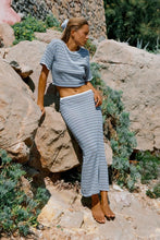 Load image into Gallery viewer, ZULU &amp; ZEPHYR - STRIPE KNIT TIE TEE / blue pin
