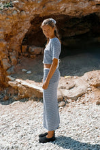 Load image into Gallery viewer, ZULU &amp; ZEPHYR - RAMIE COTTON SKIRT / blue pin stripe
