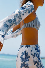 Load image into Gallery viewer, ZULU &amp; ZEPHYR - RAMIE TIE SHIRT in Blue Flower
