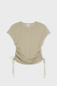 ZULU & ZEPHYR - NATURAL GATHERED KNIT T-SHIRT