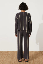 Load image into Gallery viewer, ZULU &amp; ZEPHYR - CHARCOAL STRIPE KNIT PANT
