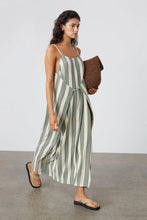 Load image into Gallery viewer, ZULU &amp; ZEPHYR - EUCALYPTUS STRIPE ORGANIC COTTON DRESS
