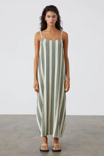 Load image into Gallery viewer, ZULU &amp; ZEPHYR - EUCALYPTUS STRIPE ORGANIC COTTON DRESS
