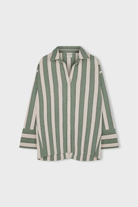 ZULU & ZEPHYR - EUCALYPTUS STRIPE ORGANIC SHIRT