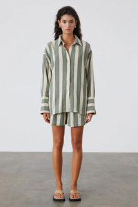 ZULU & ZEPHYR - EUCALYPTUS STRIPE ORGANIC SHIRT